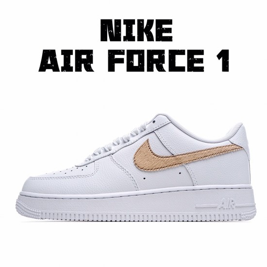 Nike Air Force 1 Low Bílý Hnědý běžné boty CW7567 101 AF1 Pánské a dámské