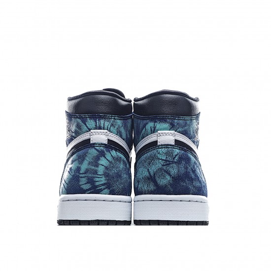 Air Jordan 1 High OG Tie Dye Modrý Černá Jordan CD0461 100 AJ1 teniska Pánskés