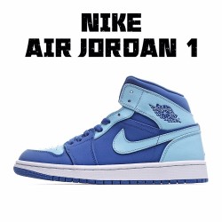 Air Jordan 1 Retro Mid Team Royal Ice Modrý 554724-400 Pánské a dámské AJ1 teniska Jordan