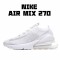 Nike Air Max 270 Flyknit Pánské a dámské AO1023 102 Bílý běžné boty 