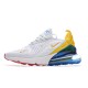 Nike Air Max 270 Bílý/Žlutá/Modrý/Červené Pánské a dámské běžné boty